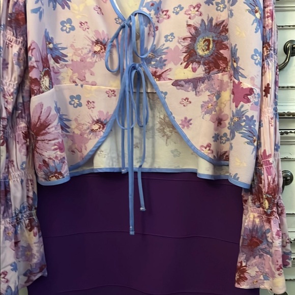 💜💗 💙Free People rushed long sleeve top bonus skirt Size Large - Picture 6 of 15